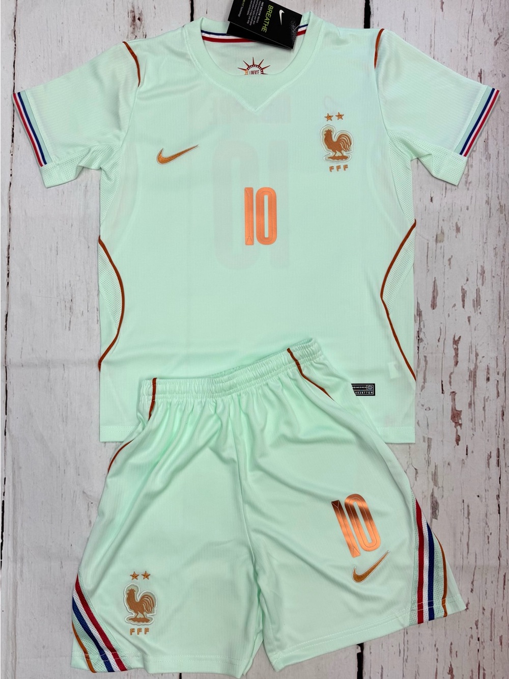 Mbappe France Youth (Jersey + Shorts) Kit 2026 Away Kids Set SMALL (24) 6/7